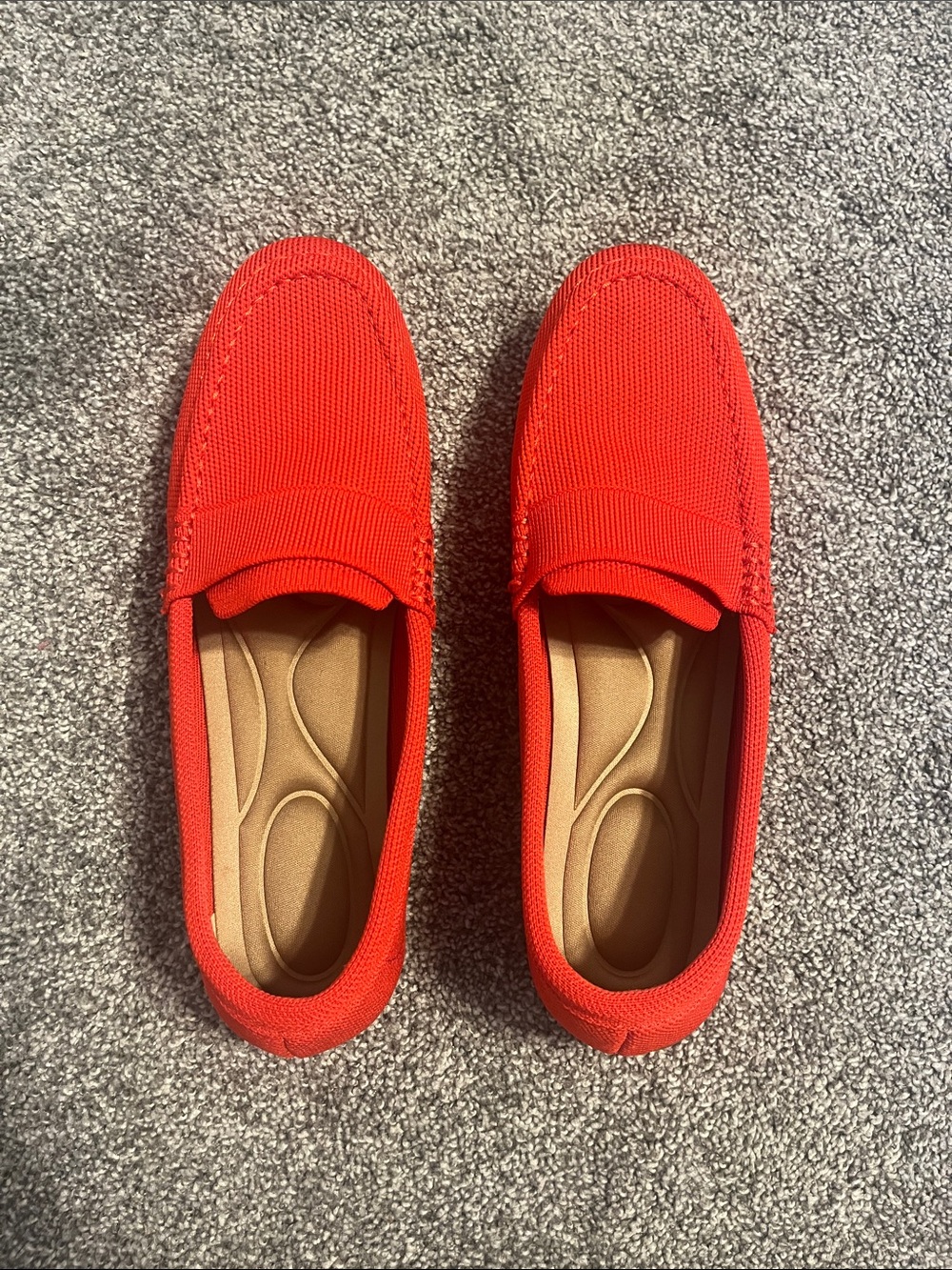 Women’s Red Slip-On Casual Loafers